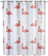 Wenko douchegordijn | Flamingo Flex | 180 x 200 | Textiel | anti-schimmel