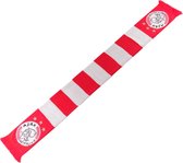 Ajax-sjaal rood/wit geblokt