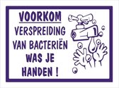 Sticker 'Handen wassen'