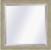 Moderne spiegel Lucerne Groen creme-zilver small 29mm  Buitenmaat 56x66cm