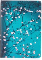 Shop4 - iPad Air (2019) Hoes - Book Cover Bloesem Blauw