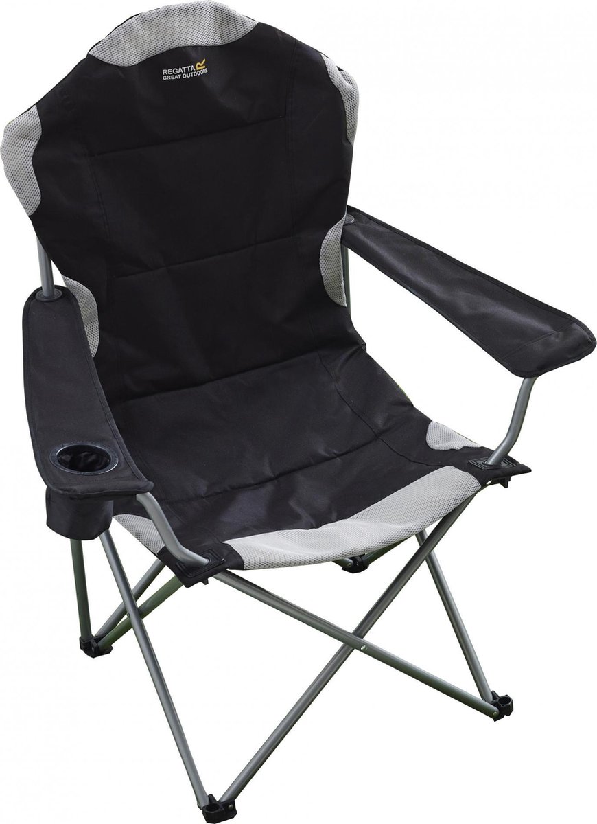 Regatta Kruza Chair - Vouwstoel met armleuningen - Zwart