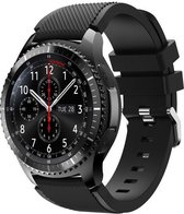KELERINO. Siliconen bandje geschikt voor Samsung Galaxy Watch (46mm)/Gear S3 - Zwart