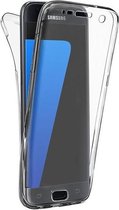 Samsung Galaxy s6 Edge Hoesje - Dubbelzijdig TPU Case 360 Graden Cover - 2 in 1 Case ( Voor en Achter) Transparant