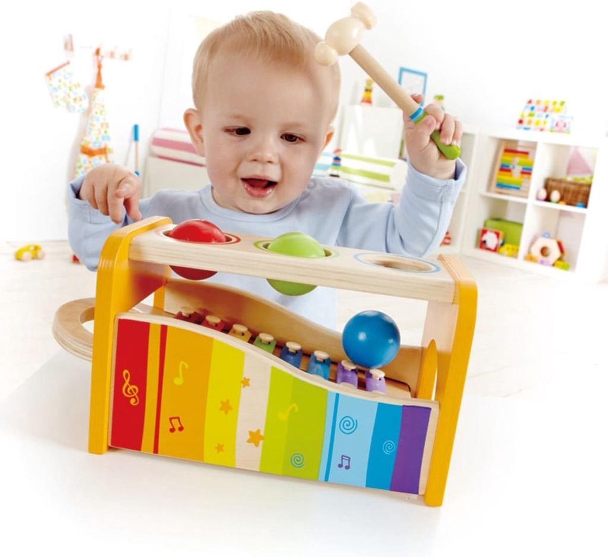 Hape Hamerbank met Xylofoon - Houten Muziekspeelgoed voor Peuters vanaf 12 Maanden — afbeelding 13