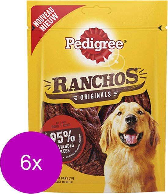 Pedigree Ranchos 70 g - Snacks pour chiens - 6 x Boeuf