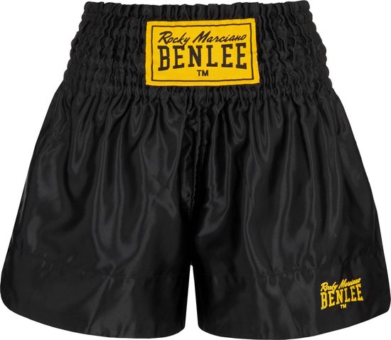 Benlee Thai Short Sportbroek - Maat XL  - Mannen - zwart/geel