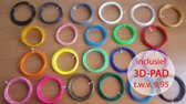 PP3D 24x10m PLA Pure filament van 1,75mm! - Incl. PP3D Transparante 3D PAD - Excl. 3d pen!