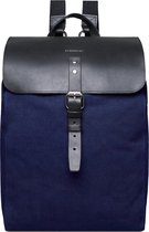 Sandqvist Rugzak Alva Blue Duurzaam Canvas en Leder - Blauw 11 Lt