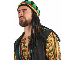 Vegaoo - Rasta muts met dreadlocks voor volwassenen