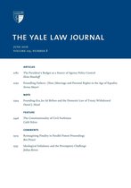 Yale Law Journal: Volume 125, Number 8 - June 2016
