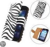 TCC Hoesje Samsung Galaxy J1 Book/Wallet Case/Cover Zebra-Wit