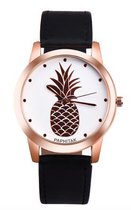 Hidzo Horloge Ananas Ø 37 mm - Zwart - In horlogedoosje