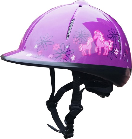 Ruitercap Rider Junior Paars Maat Xs/s