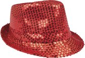 Boland Hoed Popstar Sequins Unisex One Size Rood