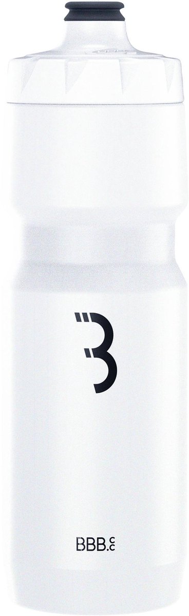 BBB Cycling autotank xl bidon racefiets - inhoud 750 ml - drinkbus fiets autoclose ventiel - wit - bwb-15