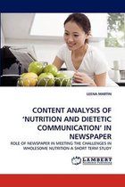 CONTENT ANALYSIS OF 'NUTRITION AND DIETETIC COMMUNICATION' IN NEWSPAPER
