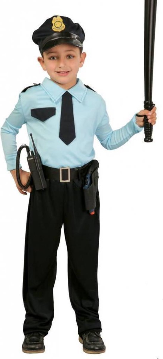 Accessoire pour Policier Carte didentité et Pistolet avec Badge de Police Horloge Set de Déguisements Police NET TOYS Ensemble de Costume de Police Menottes 