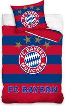 Bayern München - Dekbedovertrek - Eenpersoons - 140x200 cm + 1 kussensloop 70x80 cm - Multi kleur