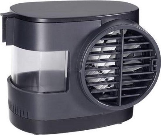 Mini luchtkoeler Eufab 12V/230V met waterabsorptie, 0,45L tank, 8 uur koeling voor auto, caravan, kantoor