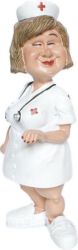 Beroepen - beeldje - verpleegkundige - verpleegster - Warren - Stratford - Wit - afscheidscadeau collega's zorg