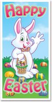 Deurposter happy Easter paasdecoratie  76 x 150 cm