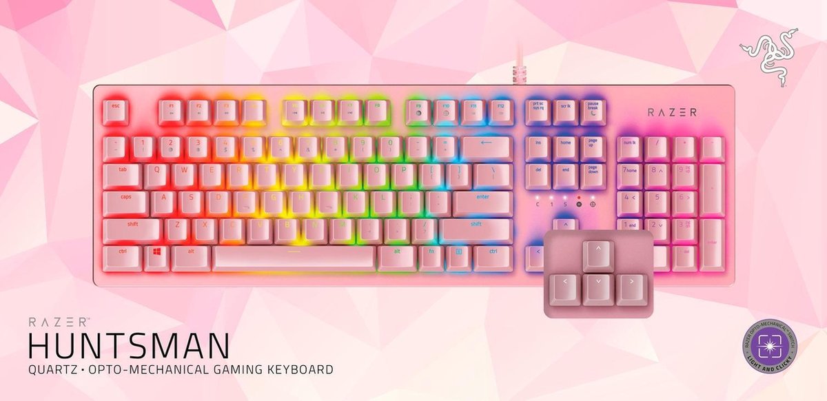 Razer Huntsman clavier USB Rose