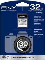 PNY flashgeheugens 32GB SDHC