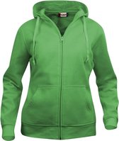 Basic hoody full zip ds grasgroen xs