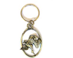 Sleutelhanger Jachthond met Eend - Jachtsleutelhanger Hond Apporteert Buit Natuur Cadeau Jagen