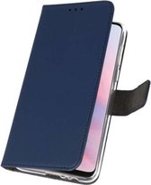 Booktype Telefoonhoesjes - Bookcase Hoesje - Wallet Case -  Geschikt voor Huawei Y9 2019 - Navy