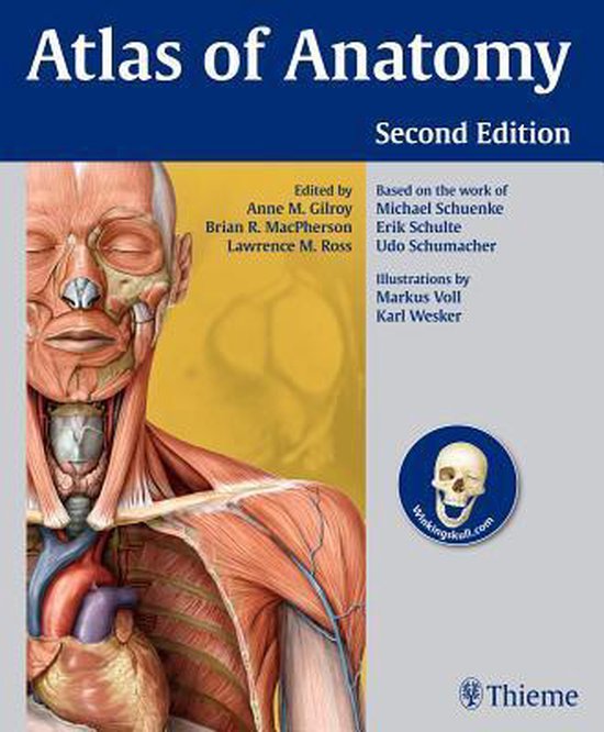 Atlas of Anatomy, Tweede Editie. Anatomische illustratie van het menselijk lichaam, met nadruk op spieren en organen.