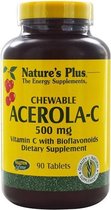 Chewable Acerola-C Vitamin C with Bioflavonoids 500 mg (90 Tablets) - Nature's Plus