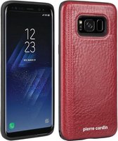 Echt lederen Silicone hoes Samsung Galaxy S8 rood