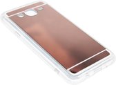 ADEL Siliconen Back Cover Hoesje voor Samsung Galaxy J7 (2015) - Glimmende Spiegel Beige