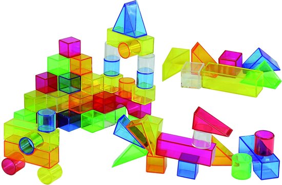 TickiT - Doorzichtig gekleurde blokken (50 stuks) van TickiT — afbeelding 3