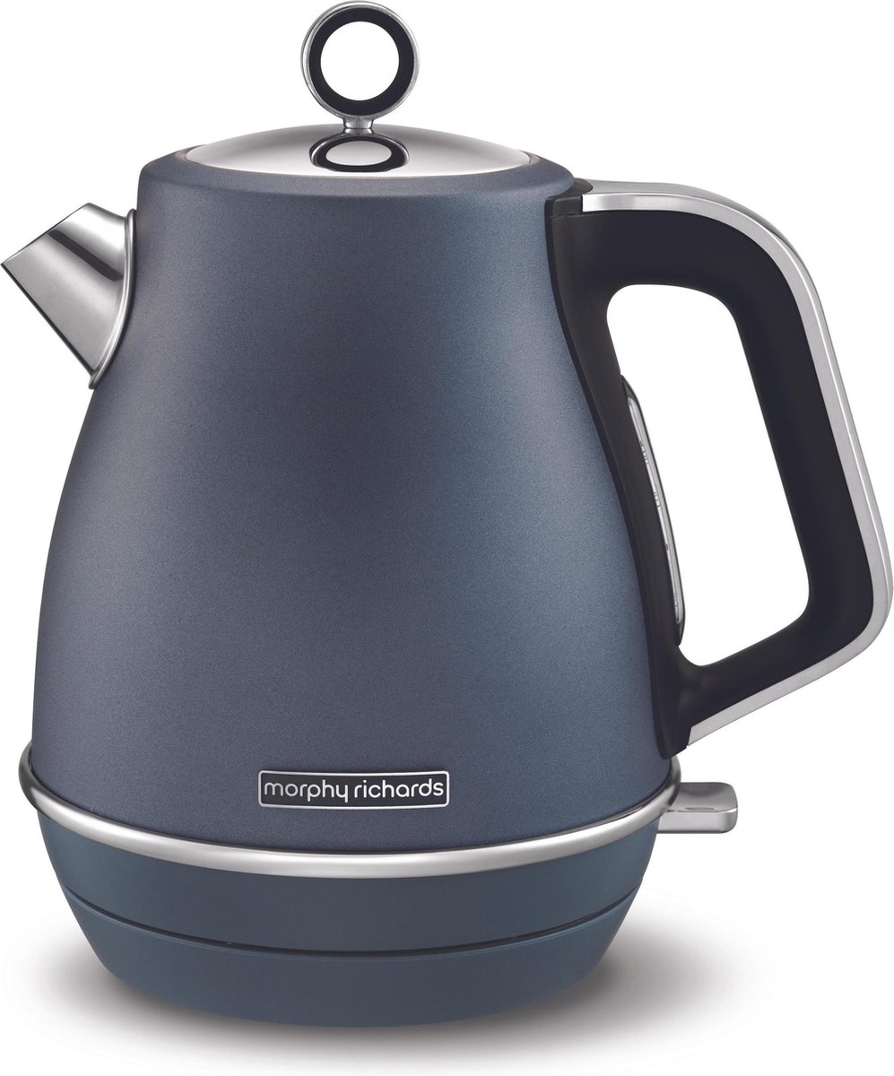 Morphy Richards EVOKE Krug Steel Blue Waterkoker Snoerloos Staal-blauw