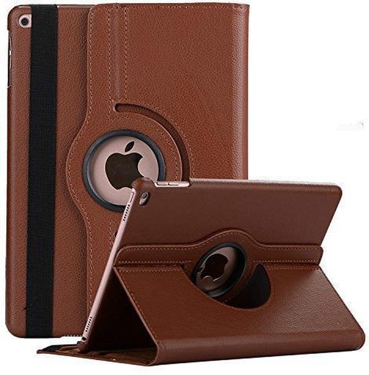 Geschikt voor iPad Air 2019 Draaibaar Hoesje met stylus pen Multi stand Case - Bruin