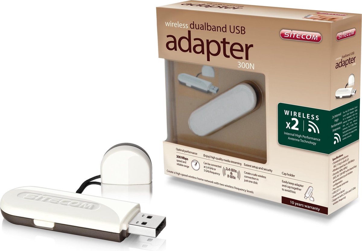 Sitecom Adapter 300N X2 USB Wireless | bol.com