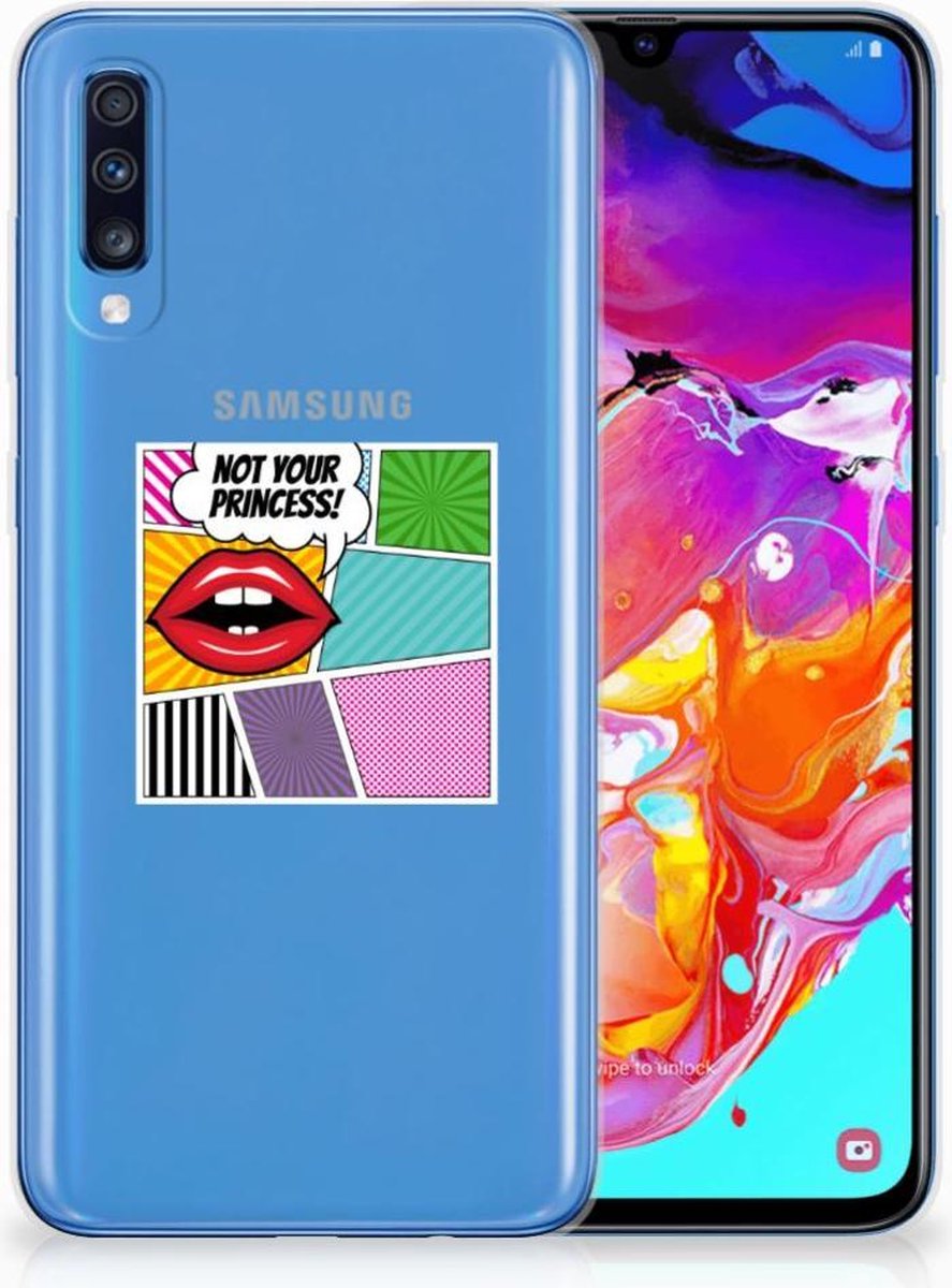 Samsung Galaxy A70 Silicone Back Cover Popart Princess
