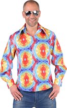Foute Party 70s blouse Batik | Verkleedkleding heren maat L (54-56)