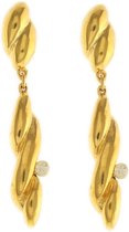 Behave® oorhangers dames goud-kleur staaf 5 cm