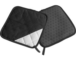 Zwart Pannenlap Set van 2 Stuk