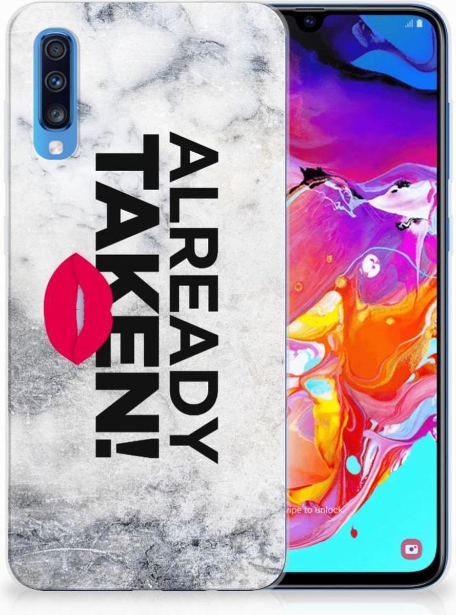 Samsung Galaxy A70 Siliconen hoesje met naam Already Taken White