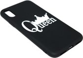 Zwart Queen siliconen hoesje iPhone XS / X