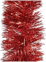 Rode folie slingers/guirlandes 270 x 10 cm - kerstboomslingers/kerstguirlandes  - Kerstboomversiering rood