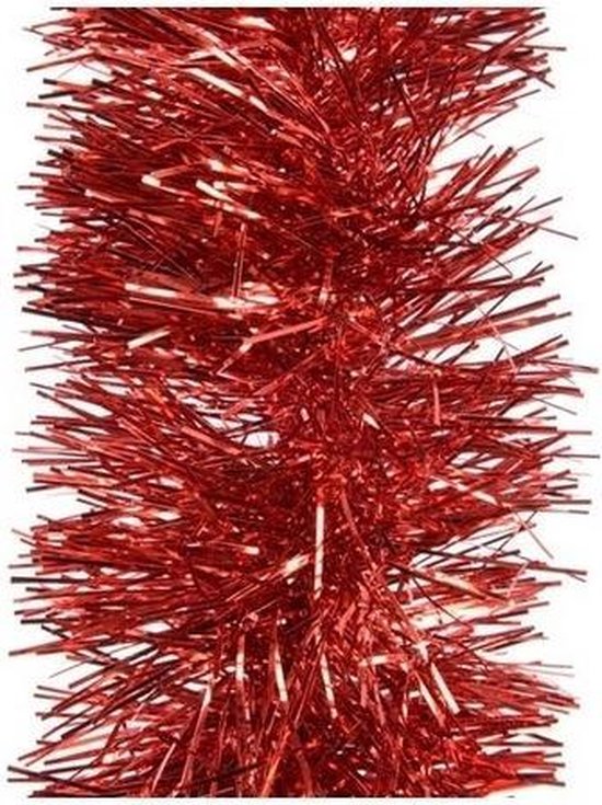 kennisgeving Spreek uit Artistiek Rode folie slingers/guirlandes 270 x 10 cm - kerstboomslingers/kerstguirlandes  -... | bol.com