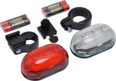 Dresco Voor - en achterlicht - Classic - 2 x 3-leds - incl.Batterijen