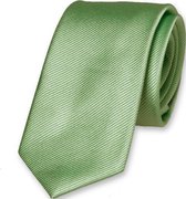E.L. Cravatte Smalle Stropdas - Pastelgroen - 100% Zijde