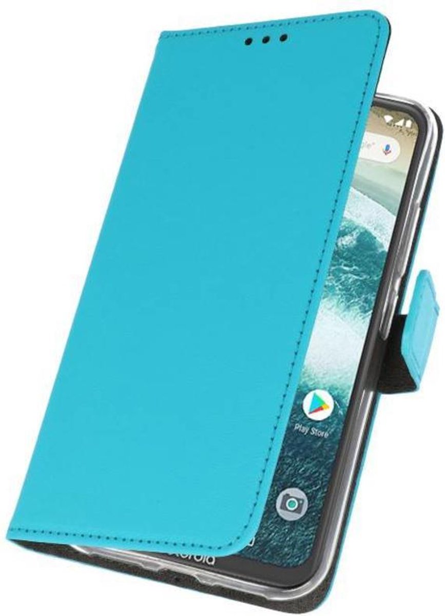 Bestcases Pasjeshouder Telefoonhoesje Motorola Moto One - Blauw